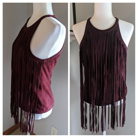 Neiman Marcus Tops - Authentic Suede Fringed top. Cusp by Neiman Marcus.